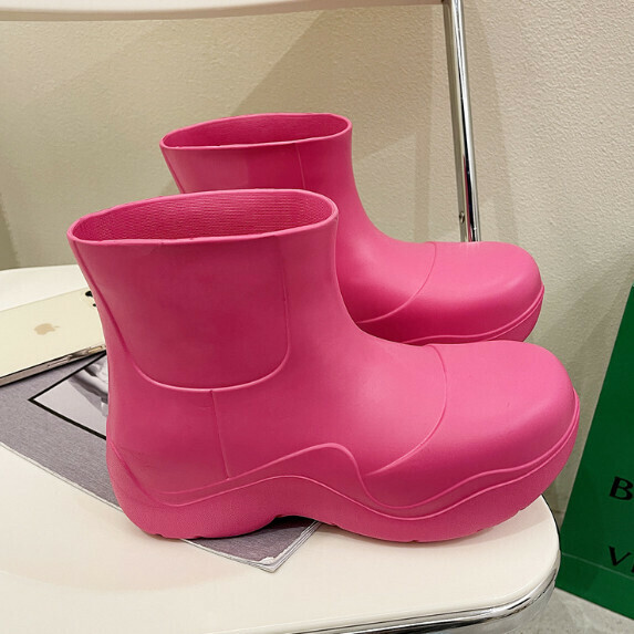 Hot recommended short-tube thick-soled Martin rain boots (red [size 36_41] (contact customer service after placing the order to confirm the delivery size)