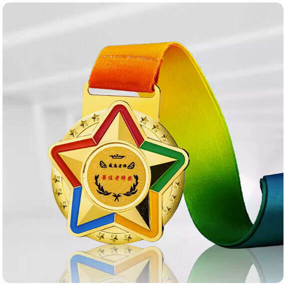 Hotly recommended metal five-pointed star medal customization (gold (contact customer service after placing order to confirm (words and patterns))
