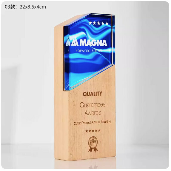 Hotly recommended color-printed crystal solid wood trophy customization (F_01 model, beech wood high-definition color printing (contact customer service after placing the order to confirm (words and drawings)