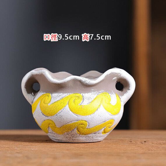 Popular small ceramic flowerpot [Little Mediterranean-01]