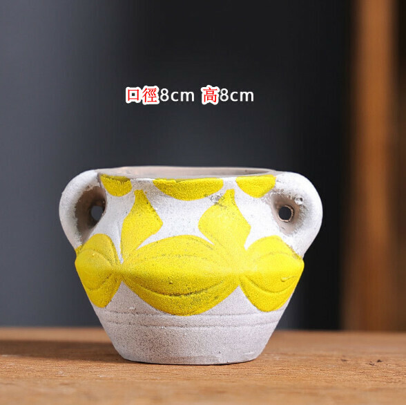 Popular small ceramic flowerpot [Little Mediterranean-04]