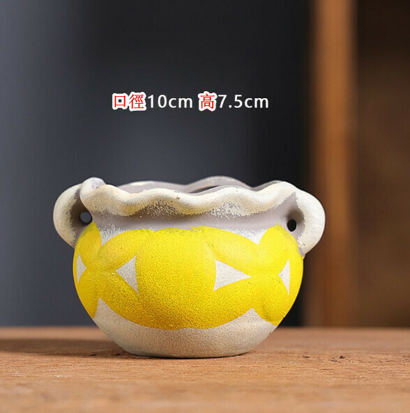 Popular small ceramic flowerpot [Little Mediterranean-02]