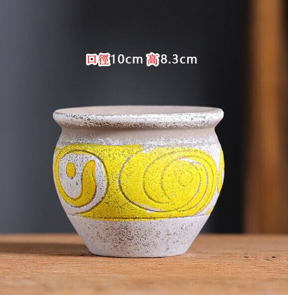 Popular small ceramic flowerpot [Little Mediterranean-19]