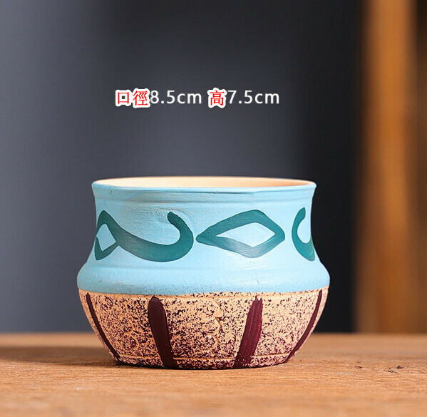 Popular small ceramic flowerpot [Little Mediterranean-13]