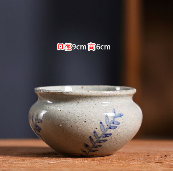 Popular hand-painted blue and white stoneware flowerpot [Blue and White 08]