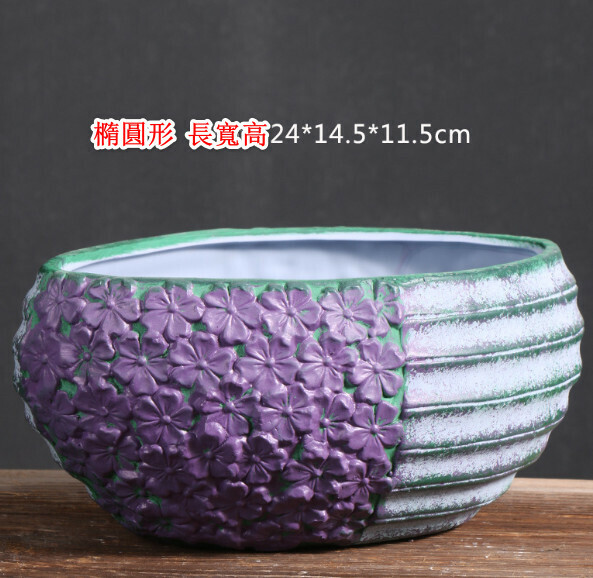 Popular creative ceramic flowerpot [Great Mediterranean-12]