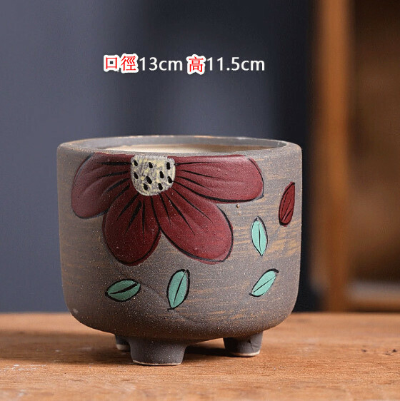 Popular hand-painted ceramic flowerpot [Style 4]