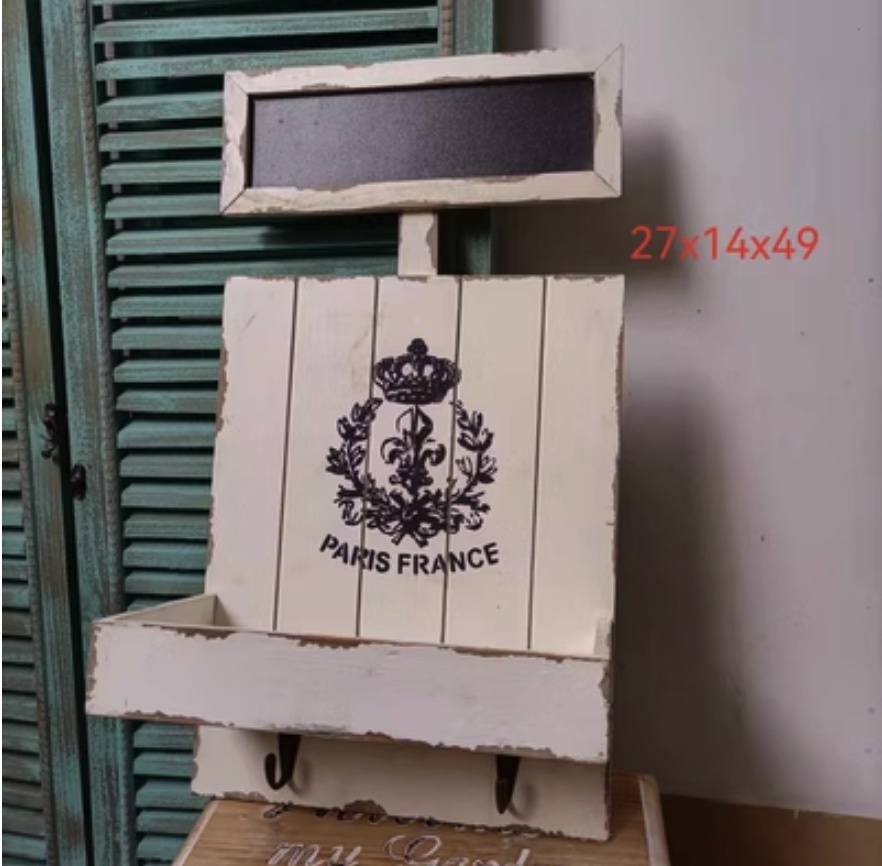 Popular distressed white solid wood doorway hanging pot flower pot (color-color picture shows the main model 7)