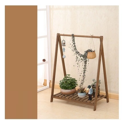 新款復古組合花架子（咖啡色鞦韆花架 長73CM，寬42CM，高92CM）