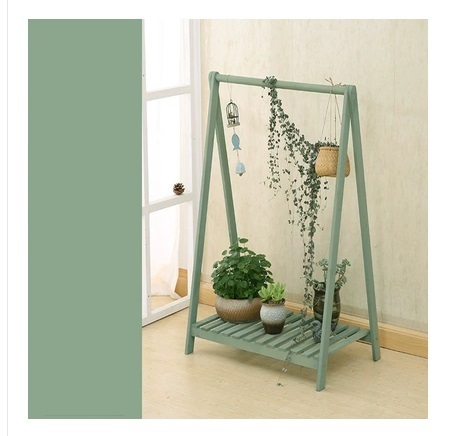 新款復古組合花架子（復古綠鞦韆花架 長73CM，寬42CM，高122CM）