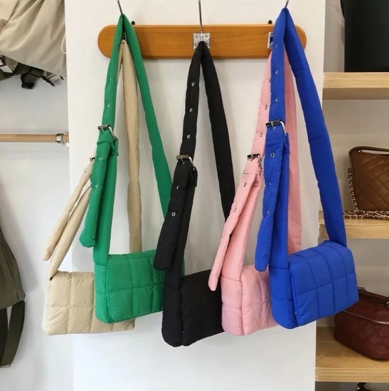 【文開團限定】韓國衍縫鋪棉格紋小包