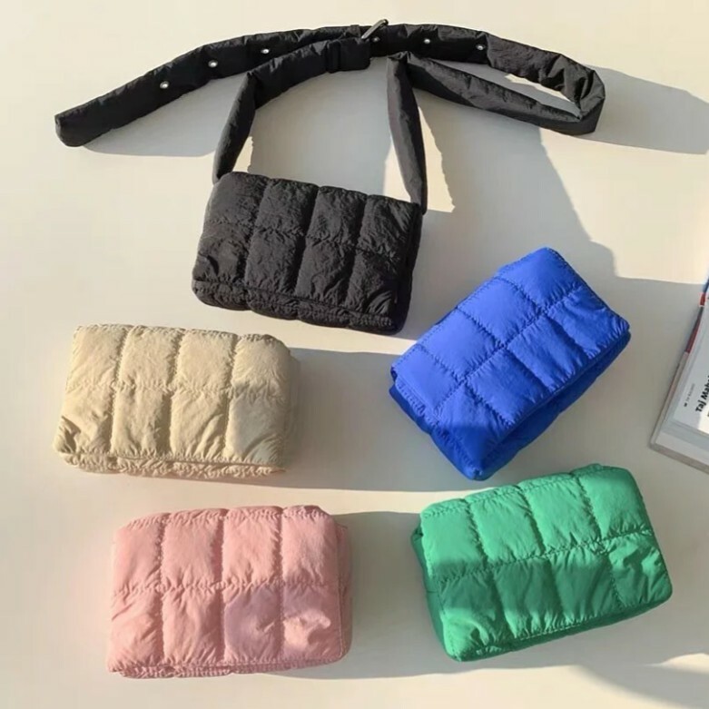 【文開團限定】韓國衍縫鋪棉格紋小包