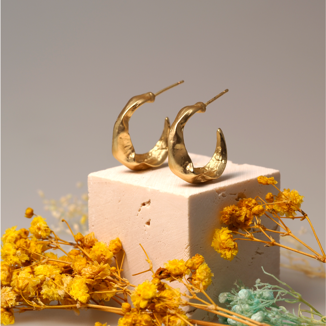 【AOI】輕輕劃了一個圓-S925純銀耳環