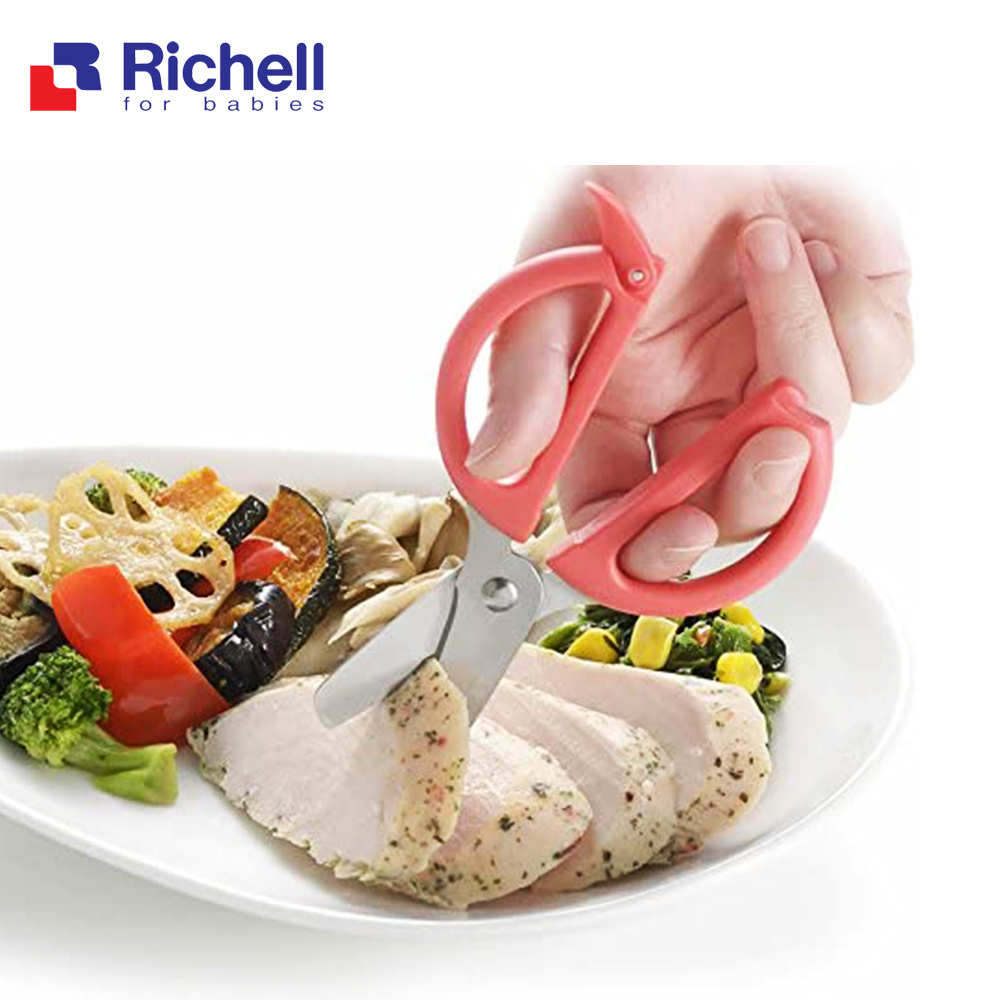 【Richell 利其爾】離乳食不鏽鋼剪刀 (附收納盒)