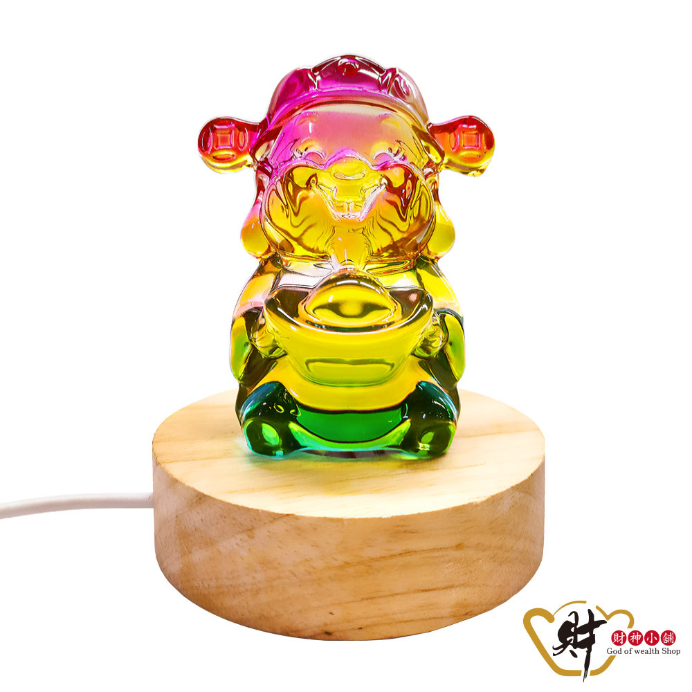 【財神小舖】七彩轉運-財神獻寶擺件