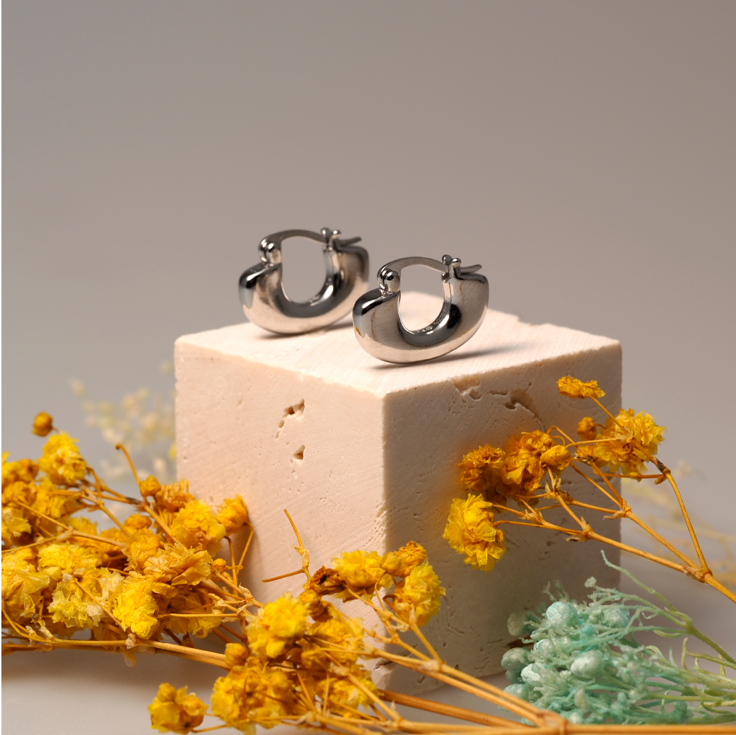 【AOI】今天忙得很優雅-S925純銀環形耳環