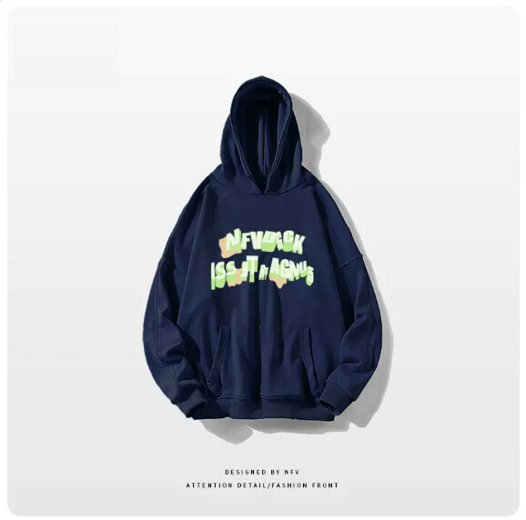 爆款連帽衛衣【M-3XL】【藏藍色-薄款】(下單後聯絡客服確認發貨尺碼) 