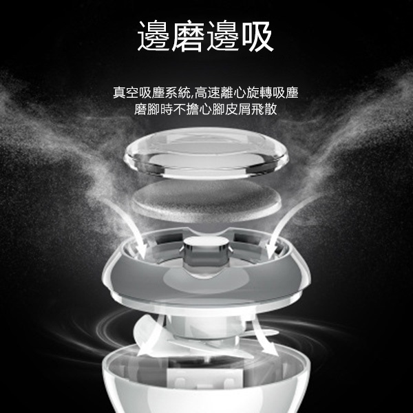 日本TSK 電動雙檔位死皮磨腳器自動吸附皮屑粉末修腳器 P3364