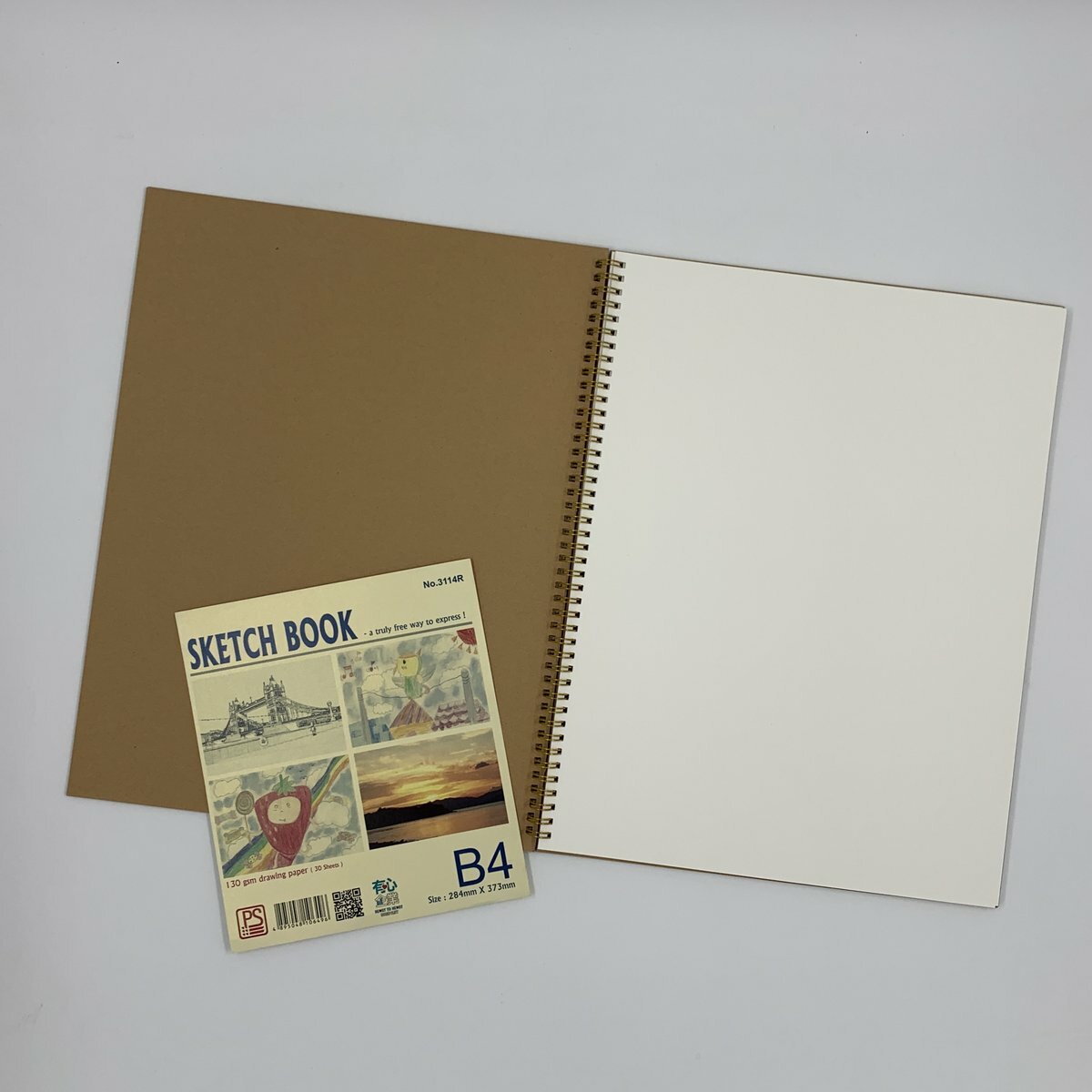 #3114R B4 特厚牛皮圖畫簿 - 1本