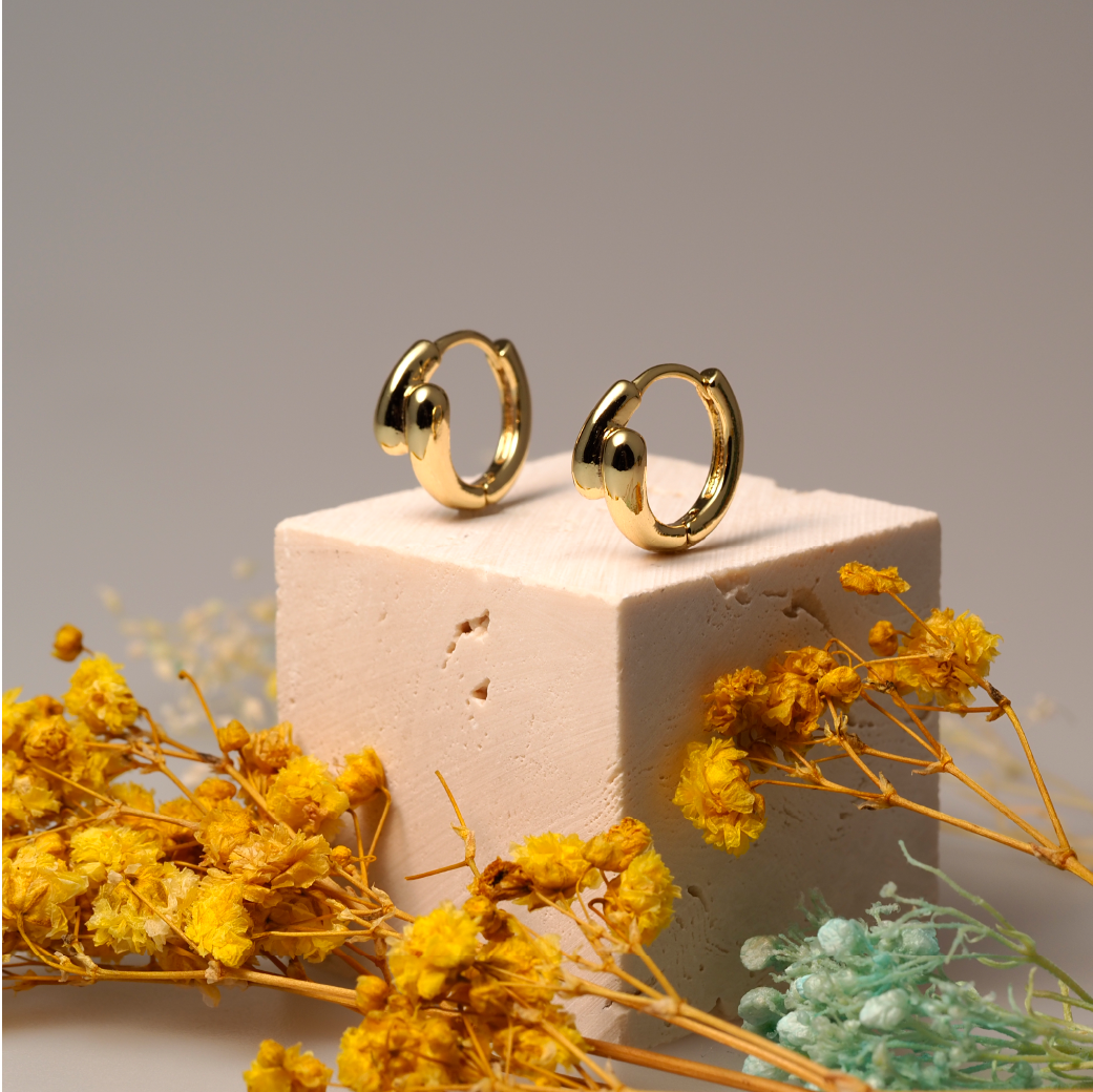 【AOI】今天進度超車囉-S925純銀耳環-亮金/霧金/亮銀/霧銀