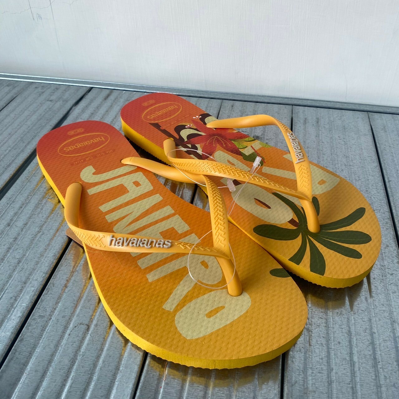 Havaianas 哈瓦仕 拖鞋 夾腳拖 黃色 椰子樹 4148968-1740W