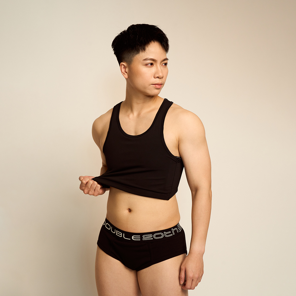 加強式棉感束胸-黏貼半身【DY001】