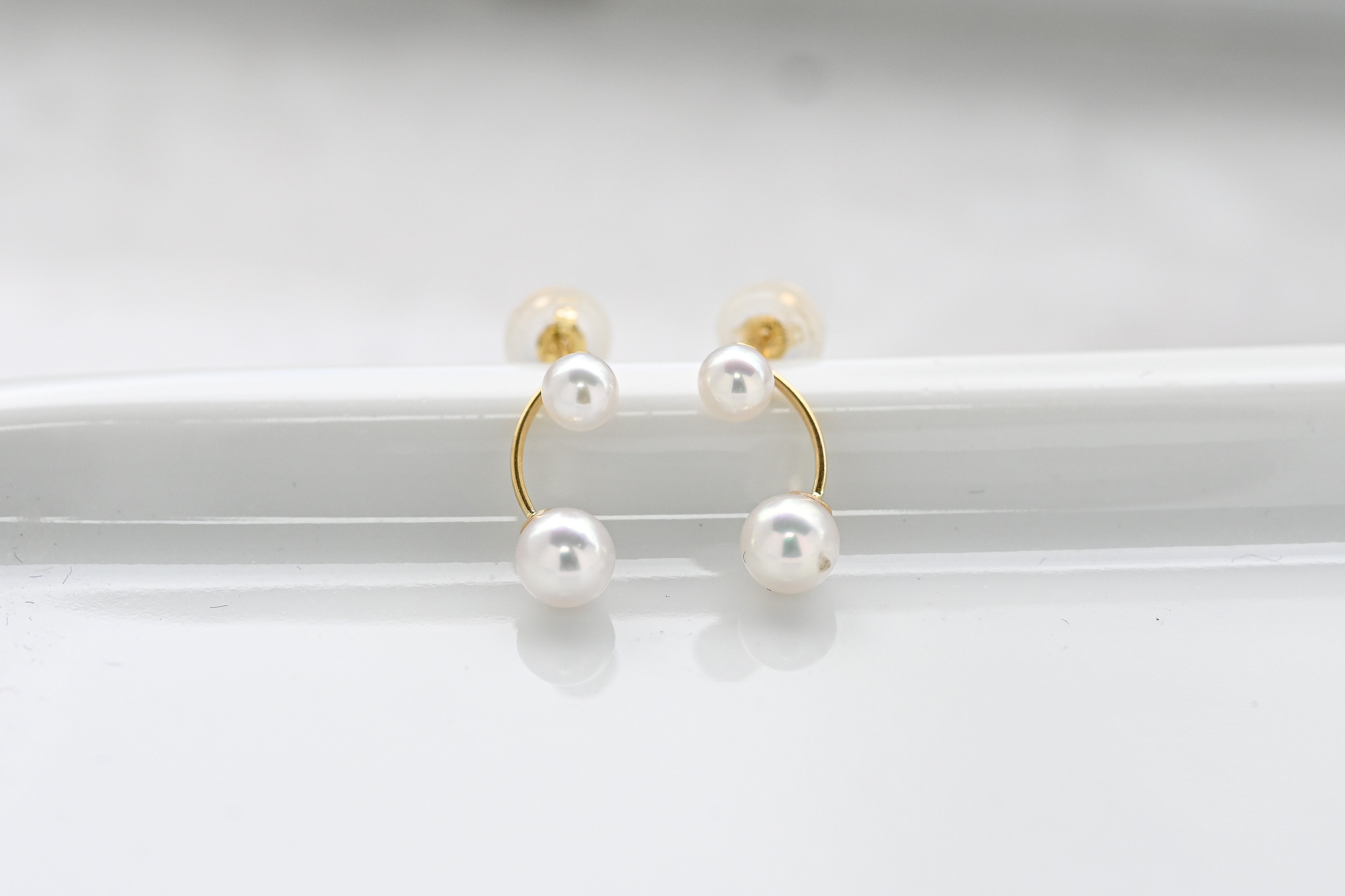 18K Two Way Wear Baby Akoya  Earrings