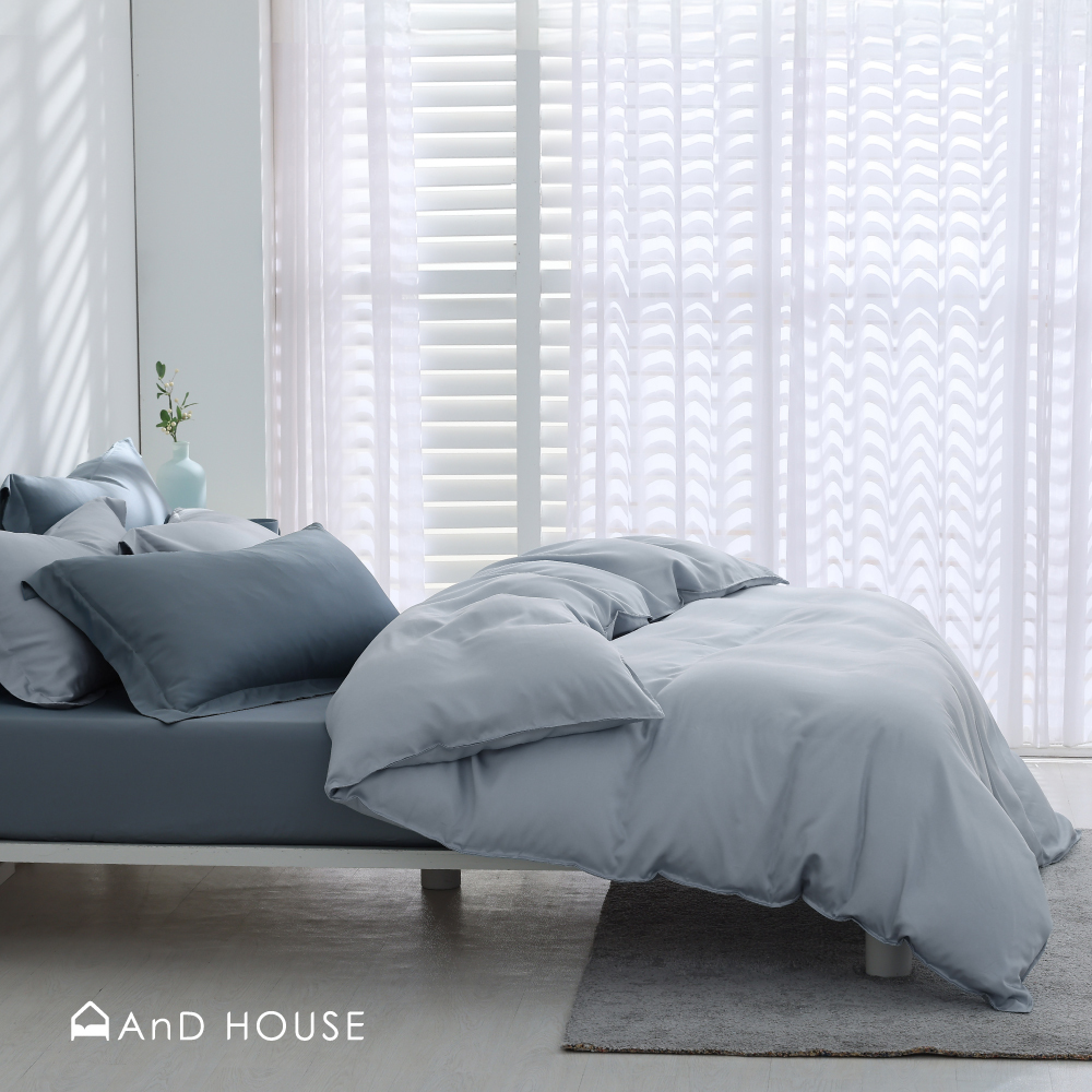 60支天絲｜100%萊賽爾｜雙色配｜黛灰藍ｘ藍霧灰