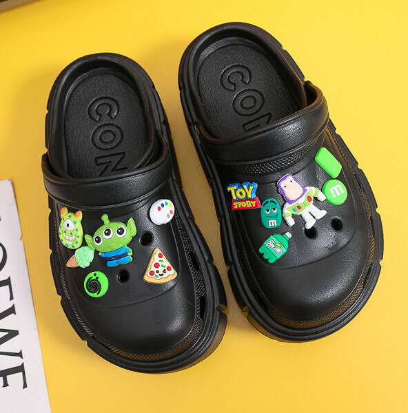 Popular thick-soled beach shoes [36-41 sizes] [black] (contact customer service after placing the order to confirm the delivery size)