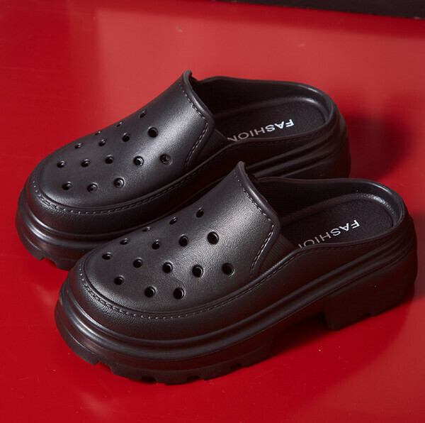 Popular thick-soled beach shoes [35-40 sizes] [black] (contact customer service after placing the order to confirm the delivery size)