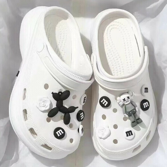 Popular thick-soled beach shoes [36-41 sizes] [6002 white [Sesame Street]] (contact customer service after placing the order to confirm the delivery size)