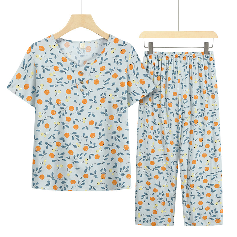Seniors Short Sleeve Set (XL-4XL Orange) [After placing an order, please contact customer service to confirm the shipping size]