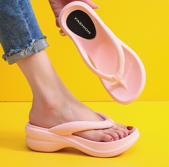 Popular thick-soled flip-flops [35-40 sizes] [pink] (contact customer service after placing the order to confirm the delivery size)