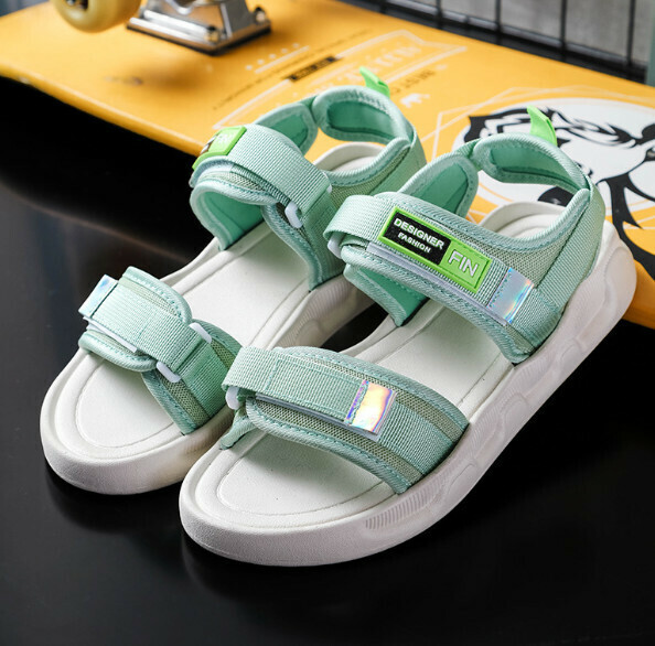 Popular flat casual sandals [33-40 sizes] [green] (contact customer service after placing the order to confirm the delivery size)
