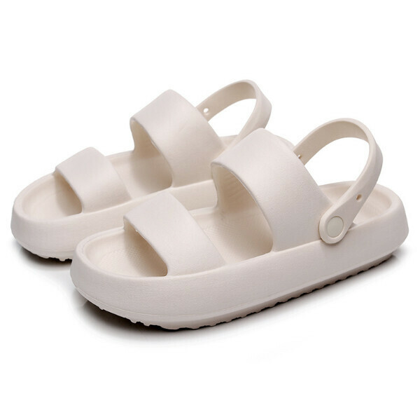 Hot style two-wear slippers that feel like shit [size 36-45] [beige] (contact customer service after placing the order to confirm the delivery size)
