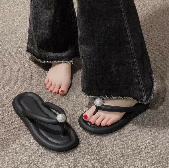 Popular candy-colored flip-flops [36-41 sizes] [black] (contact customer service after placing an order to confirm the delivery size)