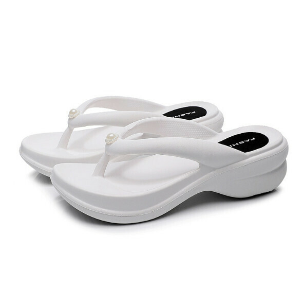 Popular casual flip-flops [35-40 sizes] [5012 white pearl] (contact customer service after placing the order to confirm the delivery size)