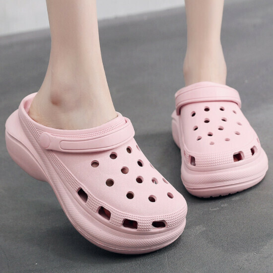 Hot recommended outer-wear Baotou Crocs (size 35-40 [Pink]-001) [Please contact customer service to confirm the delivery size after placing the order]