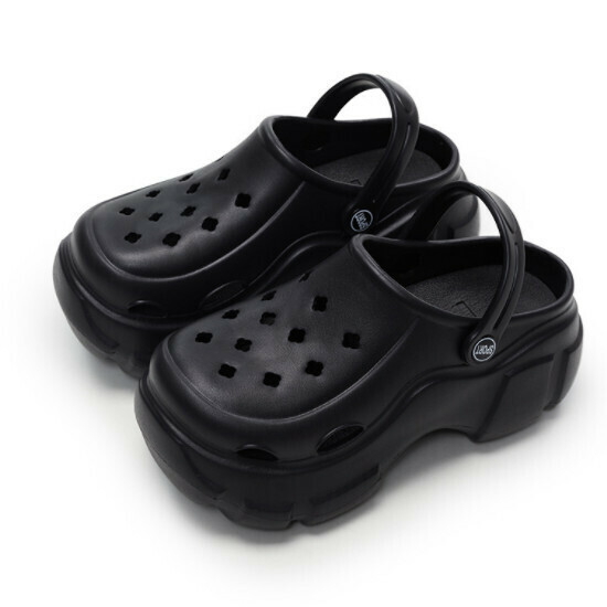 Hotly recommended outer wear thick-soled clogs (sizes 36-41 [black]-123) [please contact customer service to confirm the delivery size after placing the order]