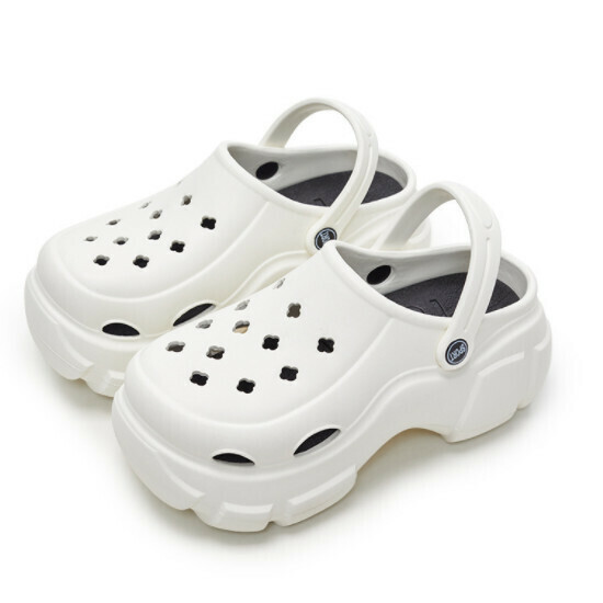 Hotly recommended outer wear thick-soled clogs (sizes 36-41 [white] -123) [please contact customer service to confirm the delivery size after placing the order]