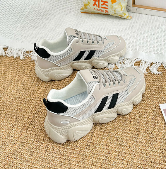 熱推百搭休閒運動鞋（米黑色）【35-40碼】【下單後聯絡客服確認發貨尺碼】