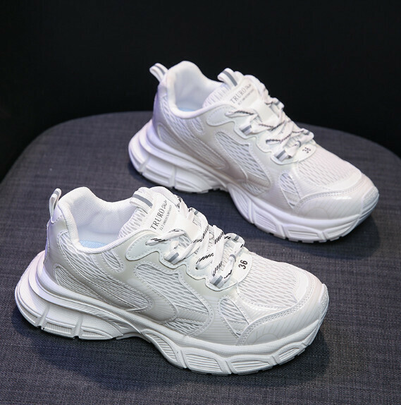 熱推透氣網面運動鞋（象牙白）【35-40碼】【下單後聯絡客服確認發貨尺碼】