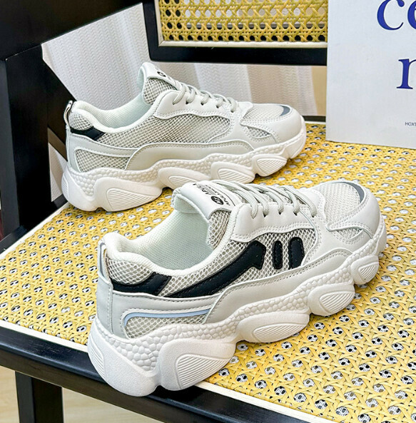 熱推舒適百搭休閒運動鞋（米黑色）【35-40碼】【下單後聯絡客服確認發貨尺碼】