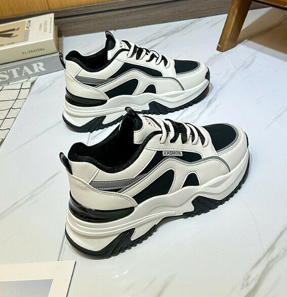 熱推厚底透氣休閒運動鞋（單鞋黑色）【35-40碼】【下單後聯絡客服確認發貨尺碼】