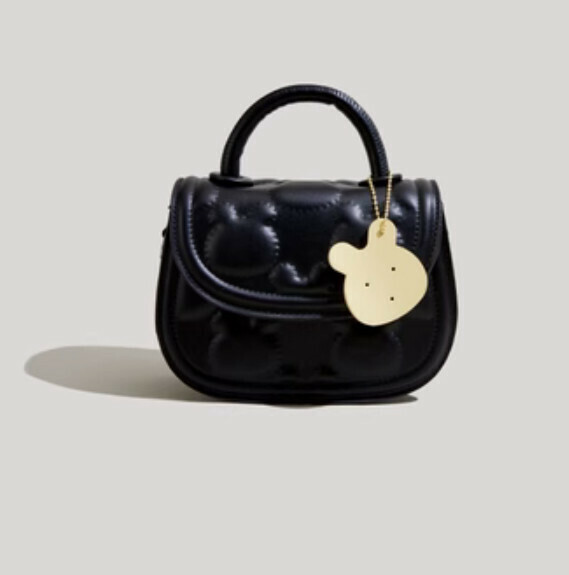 Hot Push Biscuit Crossbody Bag (Black)
