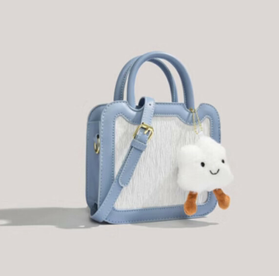 Hot push hand crossbody bag (blue)