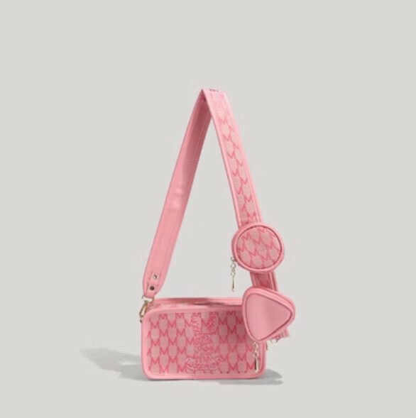 Hot Recommended Fashionable Small Square Bag Crossbody Bag (Pink)