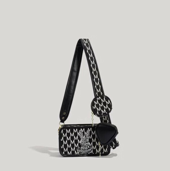 Hot Recommended Fashionable Small Square Bag Crossbody Bag (Black)