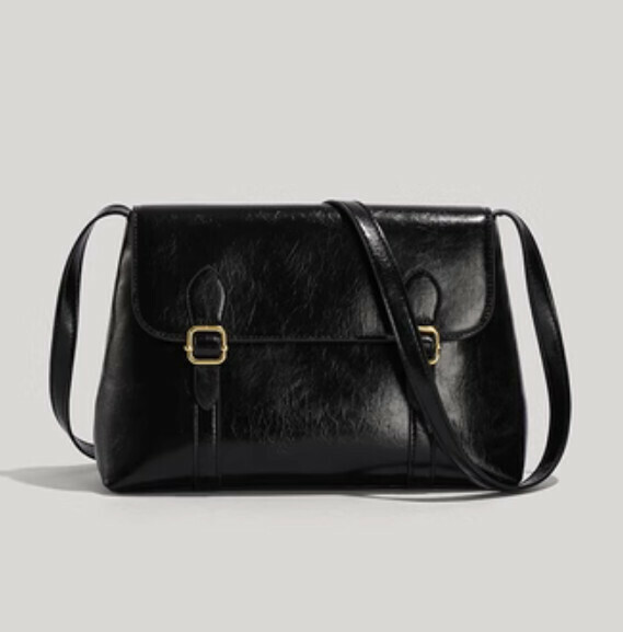Hot Recommended Retro Shoulder Crossbody Bag (Black)