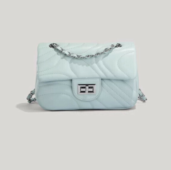 Hotly recommended small fragrant rhombus shoulder crossbody bag (blue)